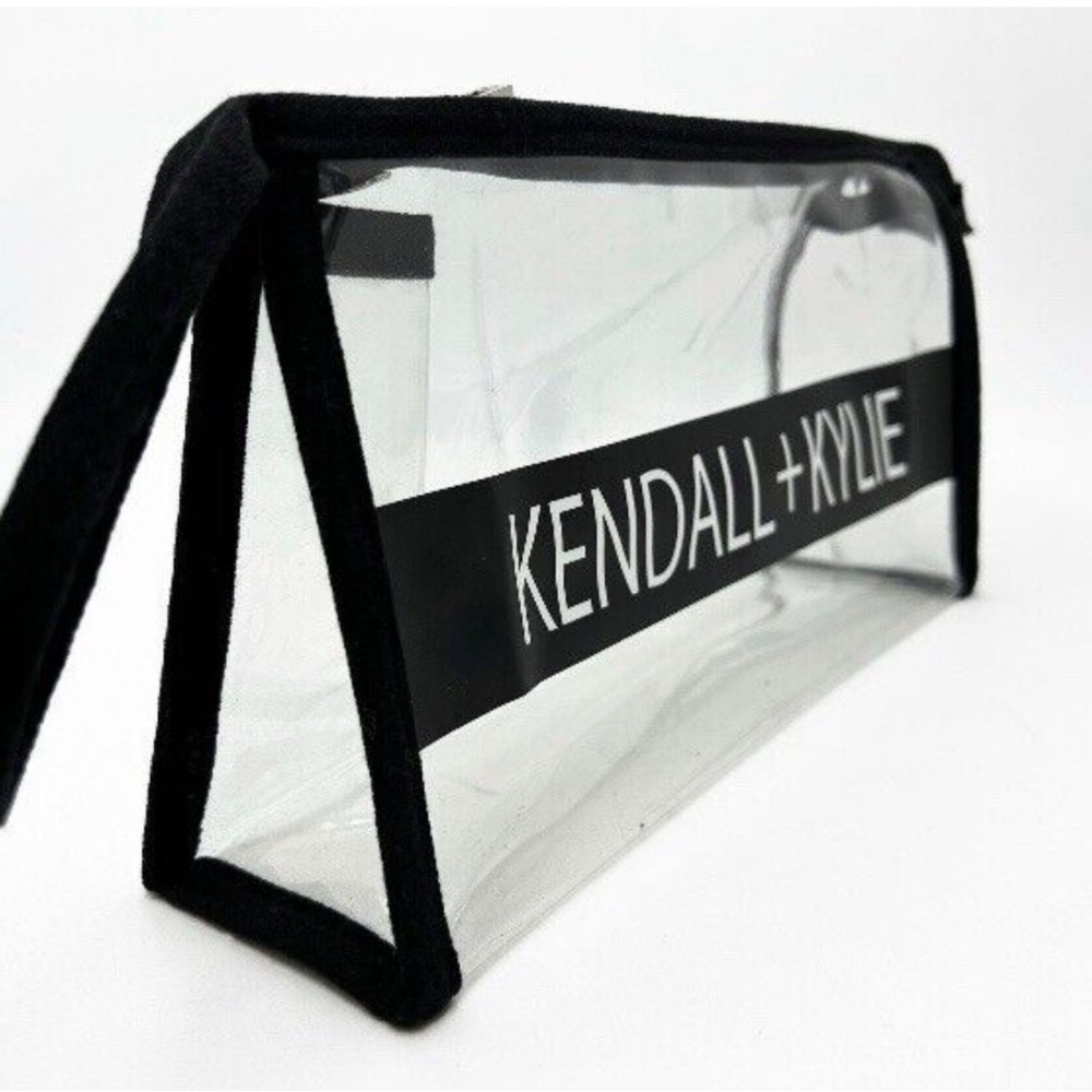 Clear Black Clutch Handbag Pouch Cosmetic Purse Bag Case